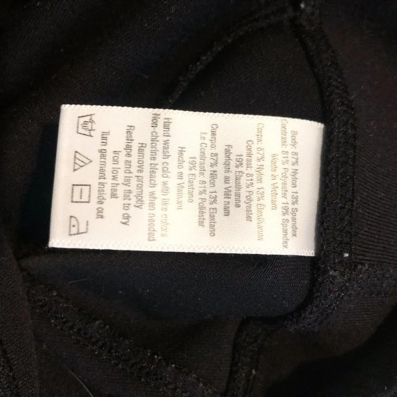 Alo Yoga Black Mesh Shine Mid Rise Cropped Compression Athletic Leggings XS - Picture 8 of 8